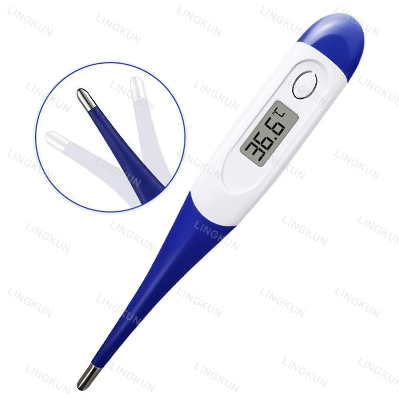 Thermometer for Adults, Soft Head Digital Oral Thermometer for Fever, Basal Thermometer with 15 Seconds Fast Reading