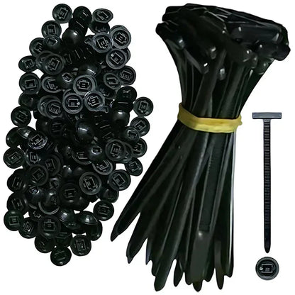 100/50/20pcs Zip Nylon Tie Wrap Cable Fixed Fastener Clips Car Hose Fastening Zip Strap Self-Locking Reusable Nylon Cable Ties
