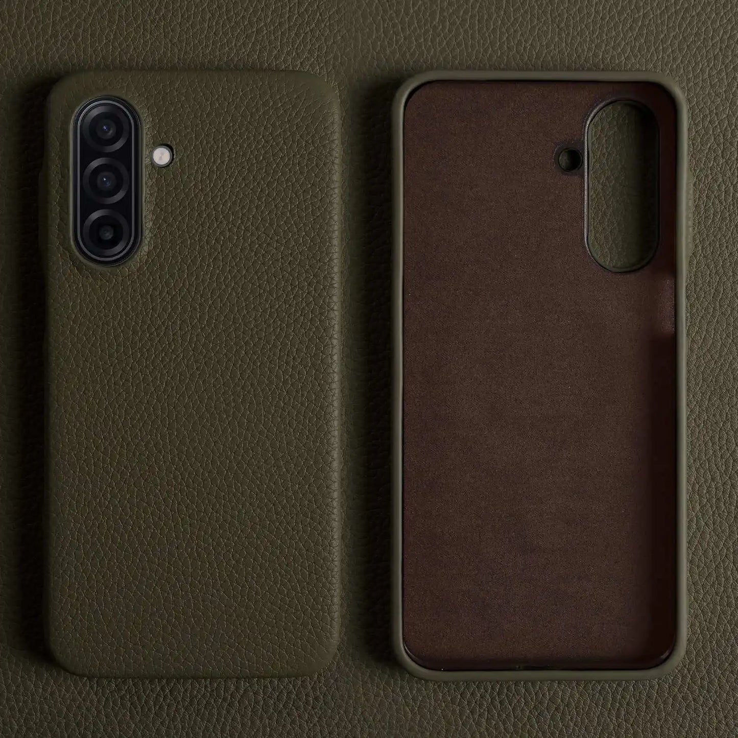 Luxury Genuine Leather Case For Samsung Galaxy A17 A07 A26 A36 A56 A15 A53 A24 Full Wrapped Shockproof Phone Cases Back Cover