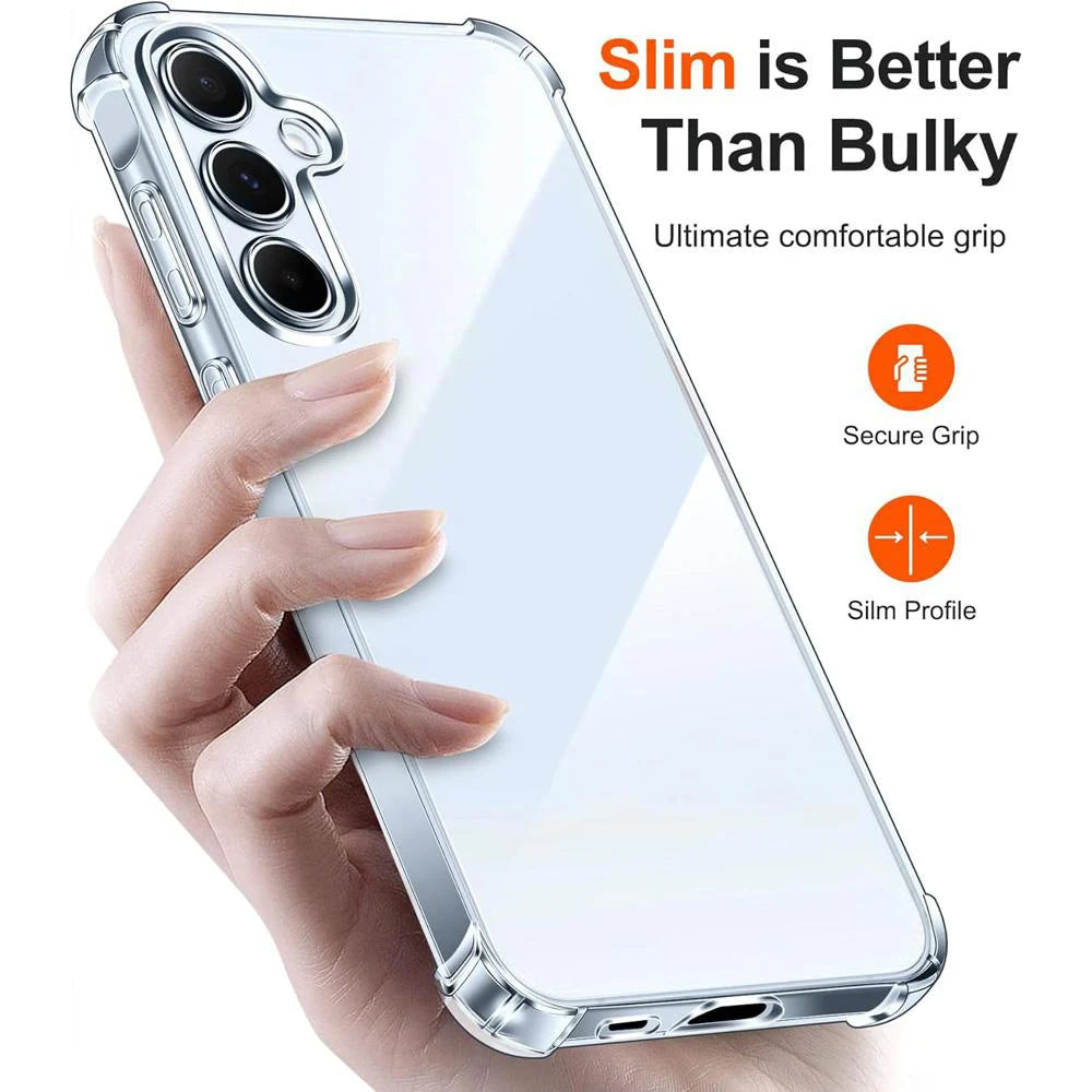 Protector Transparent Case For Samsung Galaxy S25 S24 S23 S22 A16 A26 A36 A56 A15 A35 A55 A14 A34 A54 A13 A53 A52 5G Clear Cover