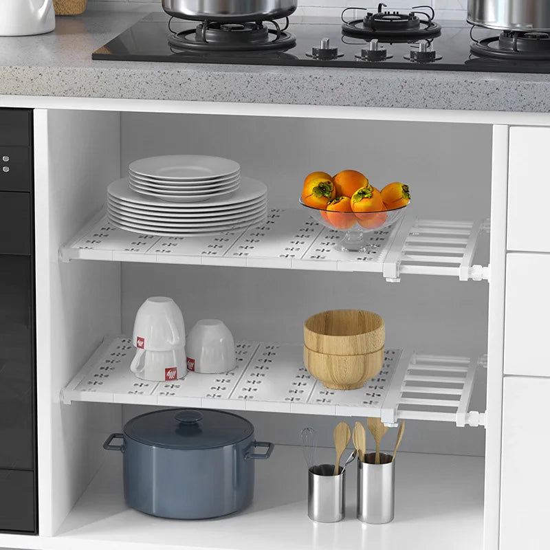 Adjustable Wardrobe Storage Shelves Clothing Closet Shelf Wall Mounted Rack for Bathroom Kitchen Cabinet Shelves Home Organizer