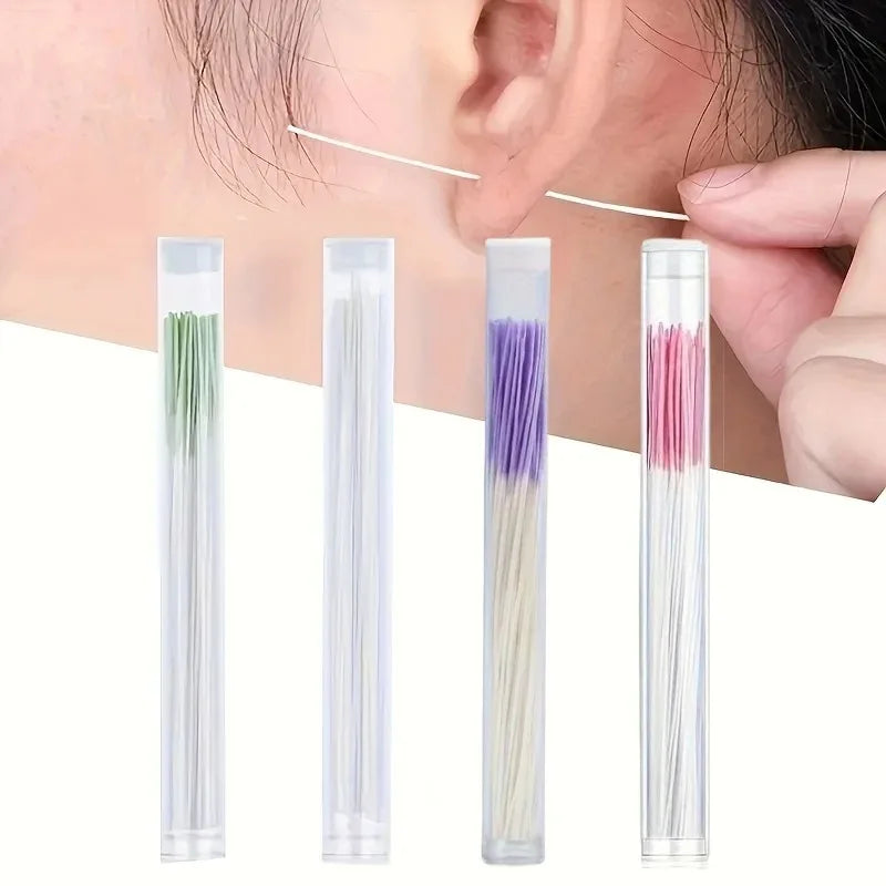 60pcs Ear Line Ear Hole Cleaning Line Removes Dirt, Deodorizes and Prevents Plugging. Ear Line Portable Ear Hole Cleaning Tool