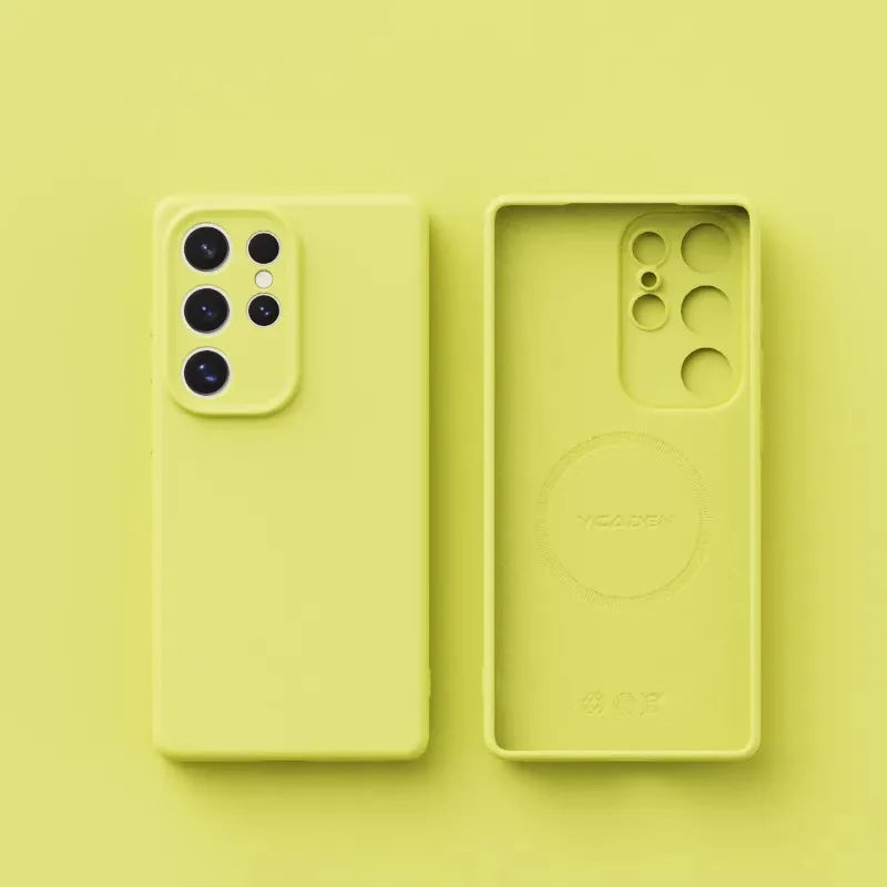 Original Liquid Silicone Magnetic Phone Case For Samsung Galaxy S26 S25 S24 S23 S 26 Ultra Plus Cases Wireless Charge Soft Cover