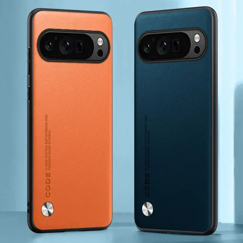 Luxury Leather Phone Case for Google Pixel 10A 10 11 XL 9A 9 Pro 8Pro 7 6 Pro 8A 7A 5A 4 Plain Skin Shockproof Soft Back Cover