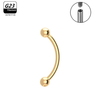 G23 Titanium Eyebrow Piercing Jewelry with Zircon – 1/5/50pcs Wholesale