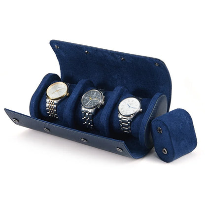 Embers Leather Watch Roll 1 2 3 slots Luxury Genuine Watch Storage Box Travel Bag Watch Case Gift Box Watch Pouch\]p;