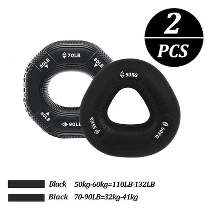 Silicone Adjustable 20-90LB Hand Grip Arm Strength Exercise Gripping Ring Fitness Gym Finger Forearm Trainer Carpal Expander