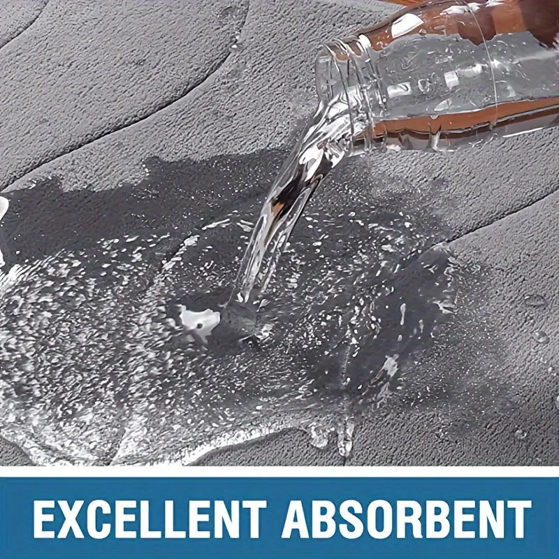 Non-Slip Absorbent Bath Mat — Quick-Dry Bathroom Floor Mat