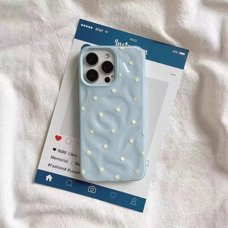 Polka Dot iPhone Case – Full Coverage Soft Cover for iPhone 11–17 Series