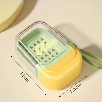 New Portable Soap Box Travel Mini Soap Box Sealed Drain With Lid Soap Box Transparent Light Luxury High-end