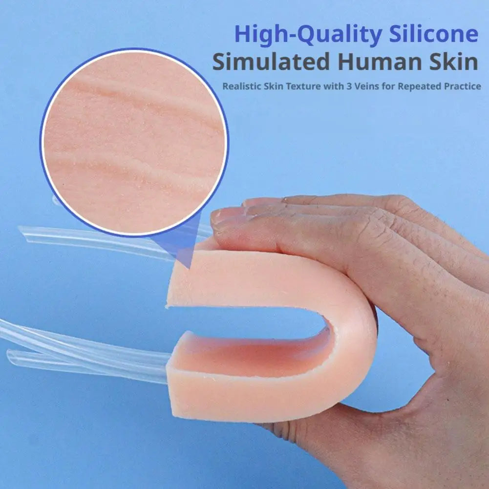 1Pc Venipuncture Injection Practice Pad Simulation Human Skin Tear Resistant Portable For Students Nurses Suture Training Model