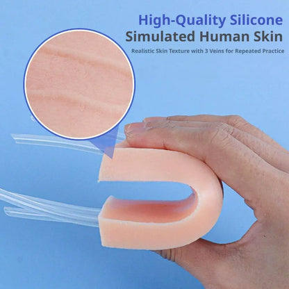 1Pc Venipuncture Injection Practice Pad Simulation Human Skin Tear Resistant Portable For Students Nurses Suture Training Model