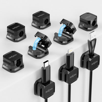 9 Pack Magnetic Cable Clips,Easy to Adjust Cables or Wires,Enhanced Adhesive Wire Holder Keeper Organizer