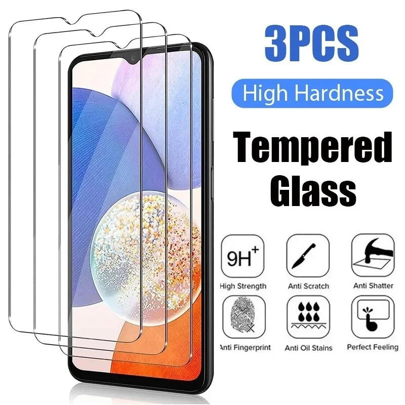 3Pcs HD Tempered Glass For Samsung A50 A51 A52 A52S A53 A54 A55 A70 A71 A72 A73 M12 M31 M31S M51 M52 5G Screen Protector