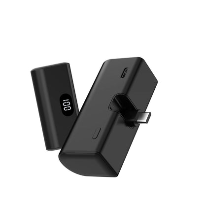 Lightweight 5000mAh Portable Power Bank with Built-in Type C Foldable Functionality, Suitable for Charging All Type C Devices.
