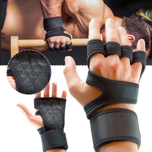 Half Finger Gym Gloves for Weightlifting & Fitness — Men & Women