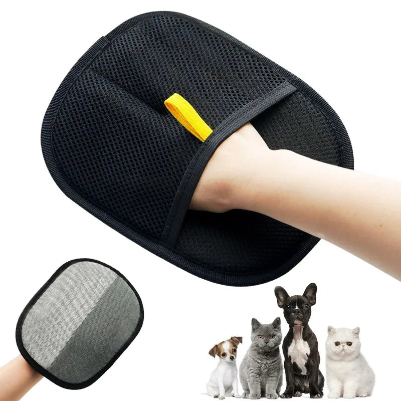 Double-Sided Pet Grooming Gloves for Cats & Dogs