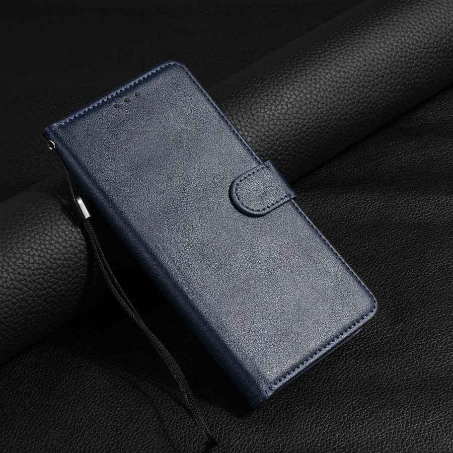 Wallet Flip Leather Case for Samsung Galaxy A Series – Card Slots, Stand, and Magnetic Closure