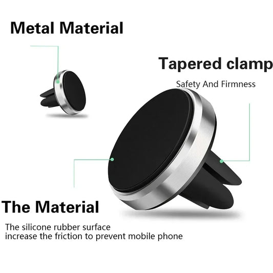 Magnetic Mobile Phone Air Vent Mount Holder in Car Universal Car Phone Holder Smartphone Stand Magnet Holder For iPhone Samsung