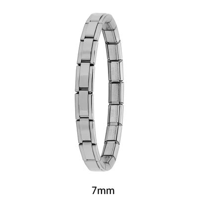 Hapiship Italian Elastic Charm Bracelet – 9mm Stainless Steel Fashion Bangle for Women & Men