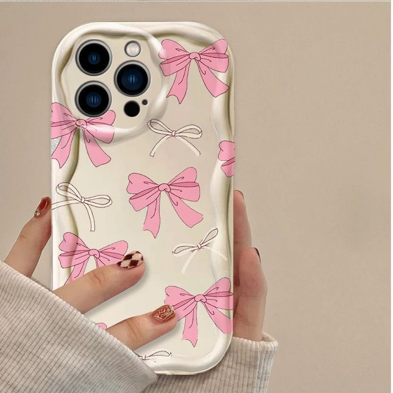 Bowknot Heart iPhone Case – Shockproof Silicone Cover