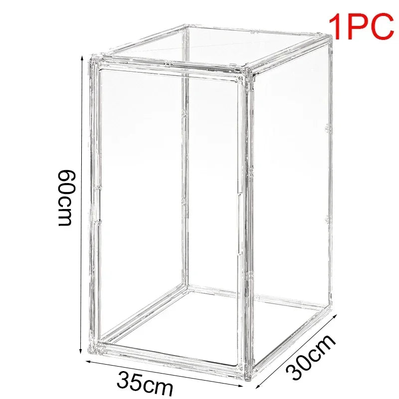 Transparent Storage Box Organizer Bookshelf Album CD Desktop Dustproof Display Cabinet Figures Acrylic Box Blind Box Showcase