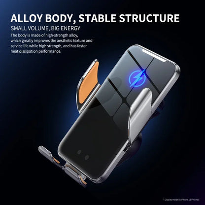 Car Wireless Charger Magnetic Auto Car Mount Phone Holder For iPhone 14 13 12 Samsung Infrared Induction  Fast Charging