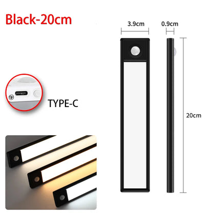 LED Motion Sensor Under-Cabinet Light — USB Rechargeable
