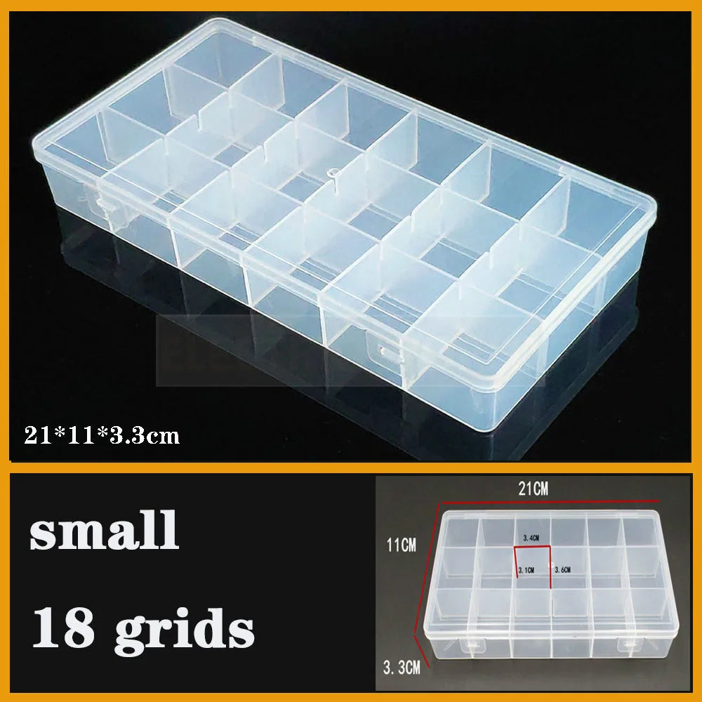 Transparent Plastic Screw Compartment Box – Jewelry, Earring & Tool Storage Organizer