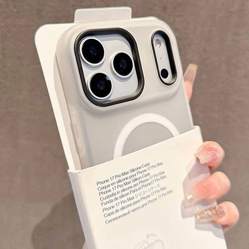 Luxury Candy Color 2 IN 1 Magnetic Case For iPhone 17 Air 16 15 14 13 12 11 Pro Max Plus For Magsafe Wireless Charge Matte Cover
