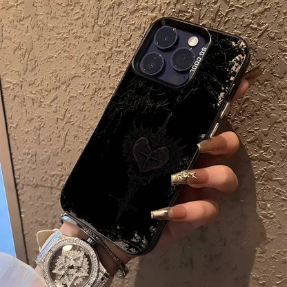 Cybersigilism Gothic Coquette Acrylic Silicone Hard Cover Frosted Case for iPhone 17 Air 16 E 15 14 Plus 13 12 Mini 11 Pro Max