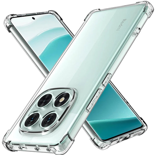 TPU Transparent Case for Xiaomi Redmi Note 15 14 Pro 5G Pro+ Plus Protective Cover Four Corners Shockproof Bumper Coque Fundas