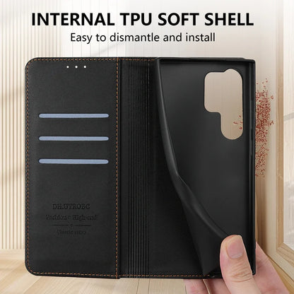 Wallet Strong Magnetic Card Slot Flip Leather Case For Samsung Galaxy S25 Ultra S24 Plus S23 S22 S21 S20 FE A15 A16 A36 A55 A56