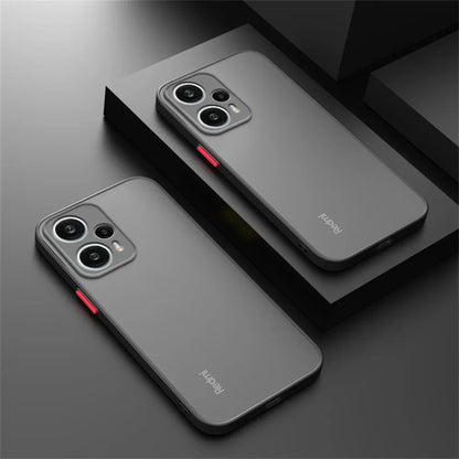 Luxury Matte Armor Case for Xiaomi Note 12 Turbo 13 11 10 Pro Plus 5G Shockproof Bumper Phone Cover For Redmi 12 12C 10 10C 4G