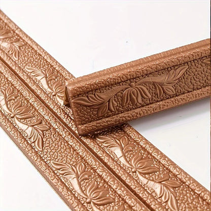 230cm Foam Wall Edge Strip Stickers Can be folded in half Self-Adhesive Waterproof Baseboard Corner Waist Line Sticker HomeDecor