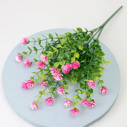 1/3 Bundle Artificial Flowers Outdoor Shrubs Plants UV Resistant Fake Flower Greenery for Office Kitchen Wedding Hotel Decor