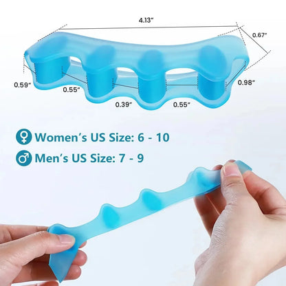 1Pair Soft Silicone Toe Separator Cushion Portable Household Foot Relief Protective Accessory For Toe Spacing