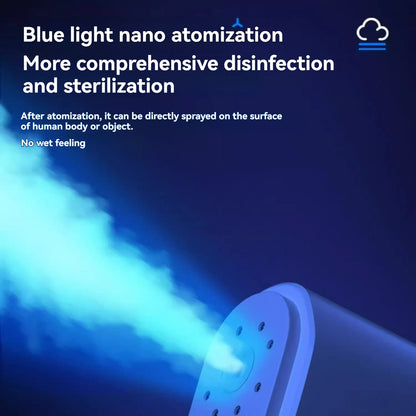 380ml electric nano blue light steam spray gun K5 wireless atomizing sterilizer C-type atomized household handheld sterilizer