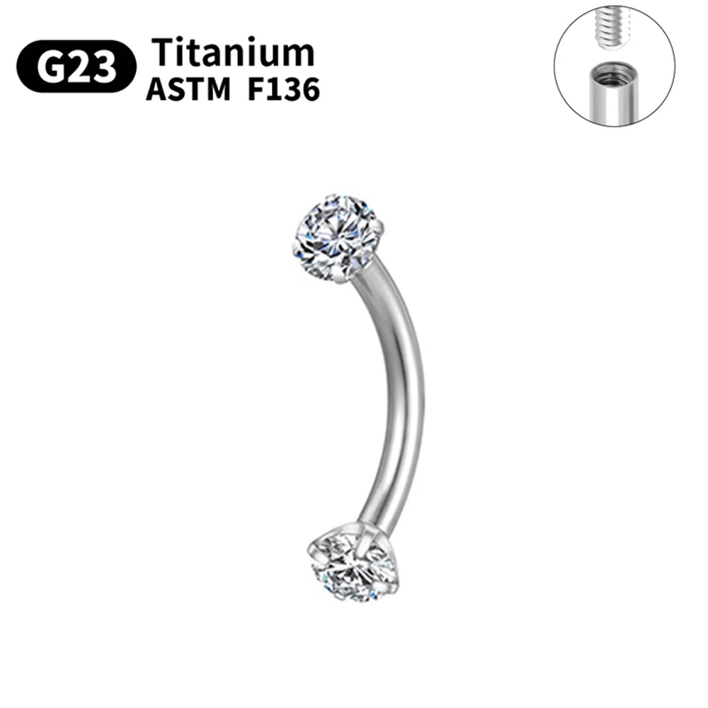 G23 Titanium Piercings Labret Stud Kit – 1/5/10pcs Lip, Nose, Eyebrow, and Cartilage Body Jewelry