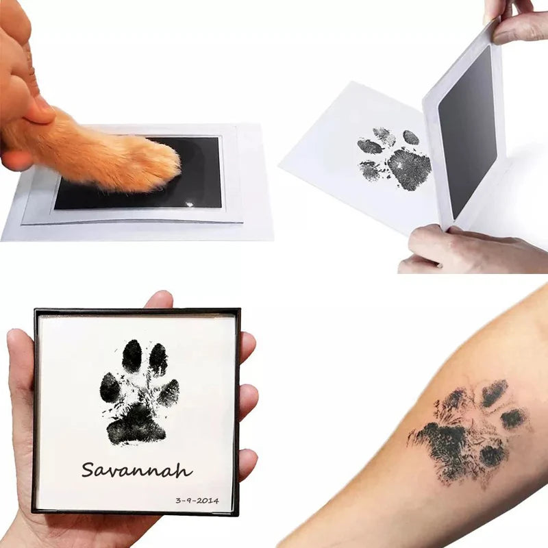 No-Touch Pet Paw Print Ink Pad Kit – Cat & Dog Souvenir Gift