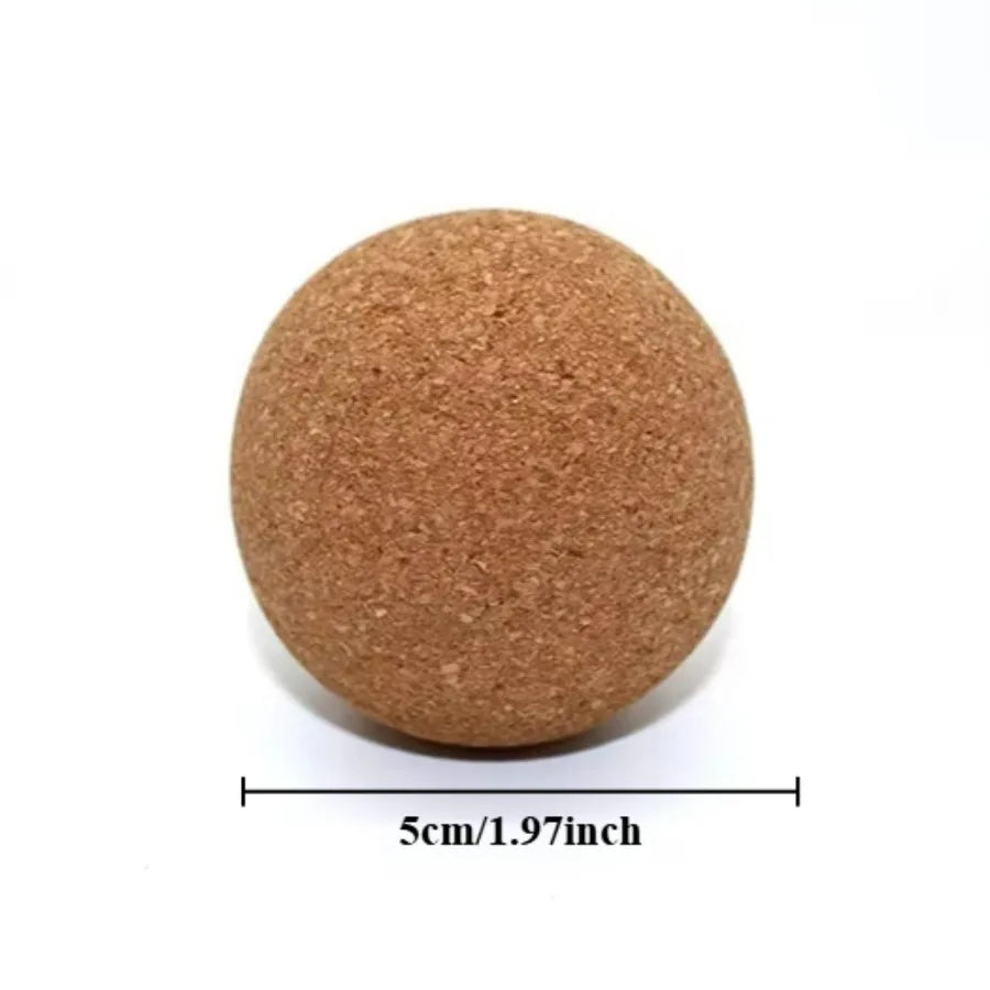 Cork Massage Ball for Muscle Relaxation, Deep Tissue Massager for Back & Shoulders, Portable Self-Care Tool