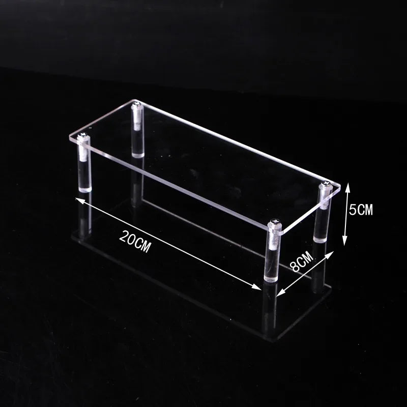 Black 1-5 Tier Acrylic Display Stand Clear Display Riser Rack for Cupcake Perfume Doll Décor Organizer Amiibo Funko POP Figures