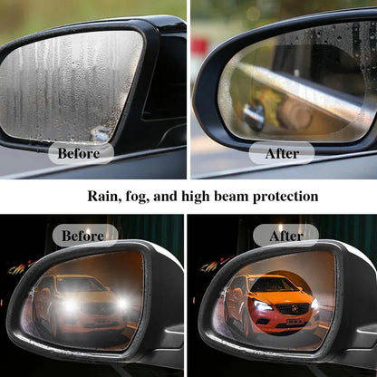 2pcs Universal Anti-Fog Anti-glare Rainproof Car Tuning Rearview Mirror Trim Film Cover Exterior Parts Car Glass Accessories