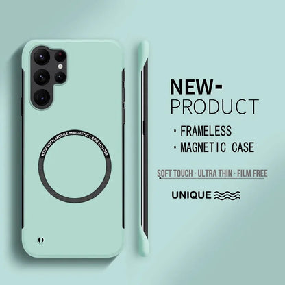 Ultra Thin Hard PC Magnetic Frameless Phone Case For Samsung Galaxy S25 S24 S23 S22 S21 S20 FE Plus Ultra PC Matte Protect Cover