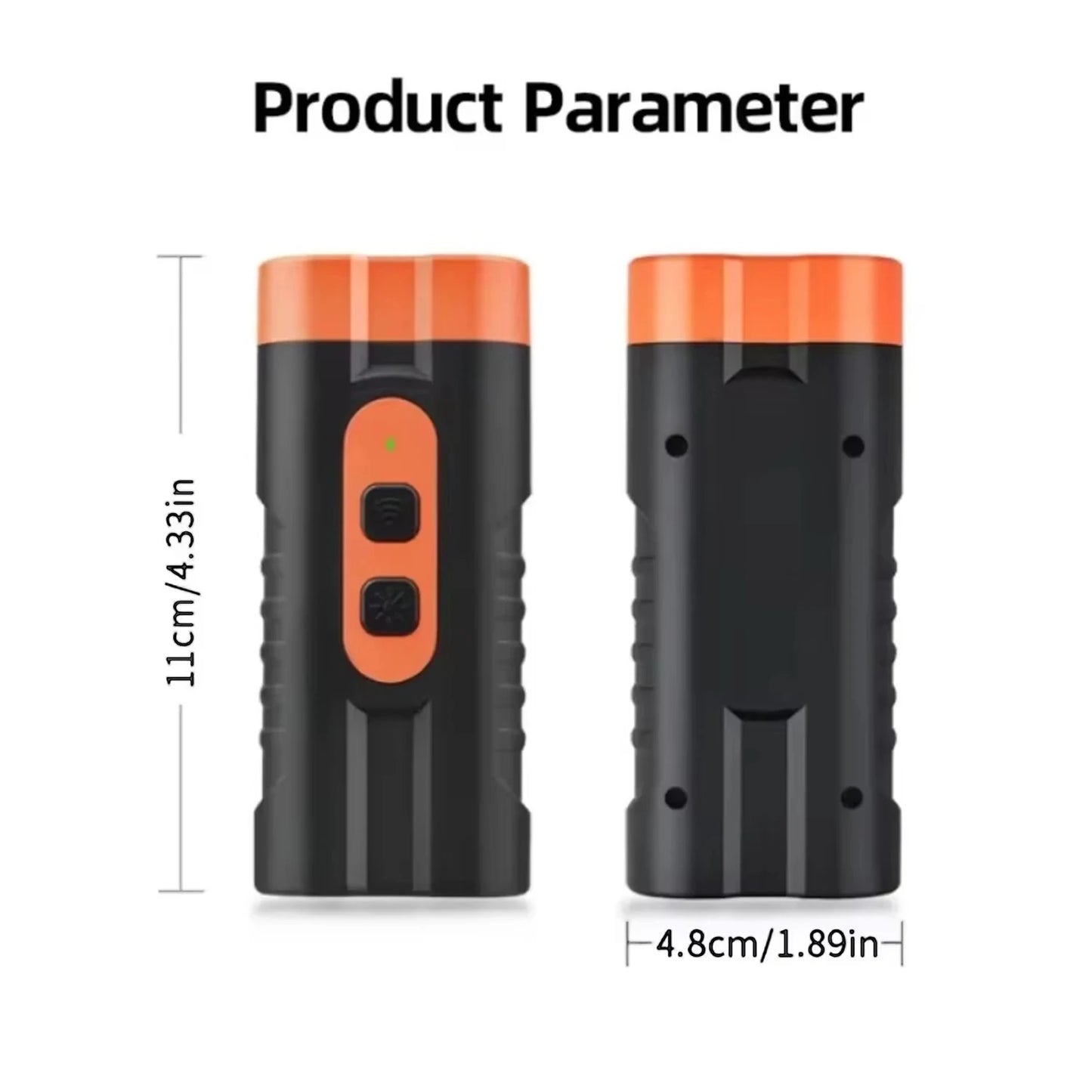 Dual Head Ultrasonic Dog Repeller & Trainer with LED Flashlight