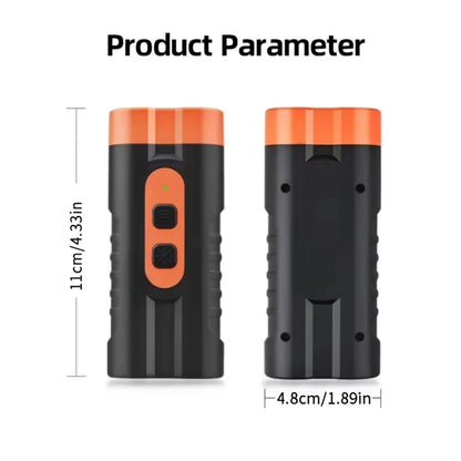 Dual Head Ultrasonic Dog Repeller & Trainer with LED Flashlight