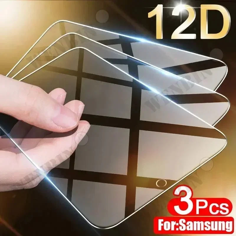 3 Pcs Tempered Glass For Samsung S26 S25 S24 S23 S22 Ultra Plus A57 A56 A37 A36 A17 A16 Screen Protector Full Protective Glass