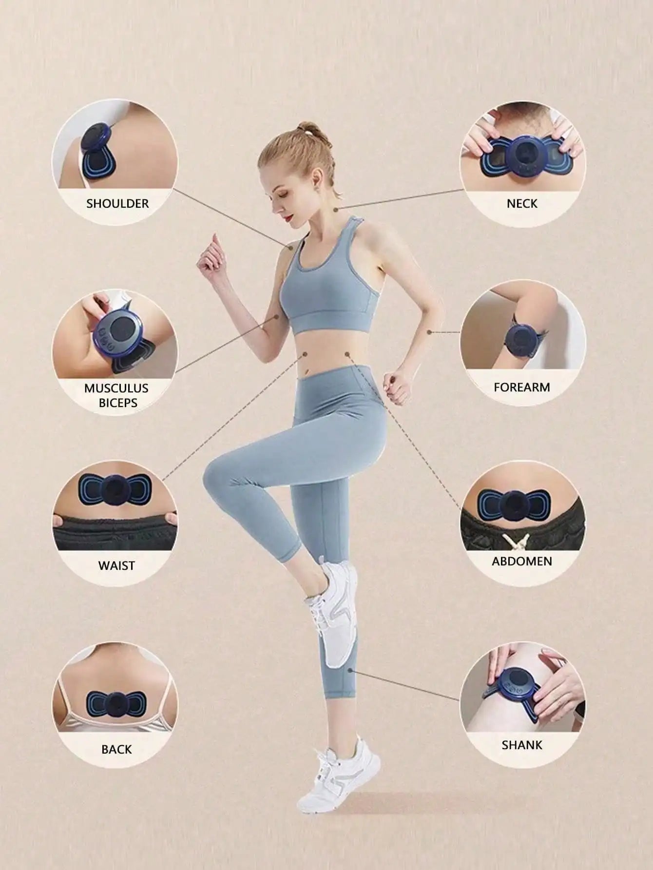 Electric Neck Massage Pads To Relieve Shoulder And Neck Pressure, EMS Micro Current Neck Massage Patches