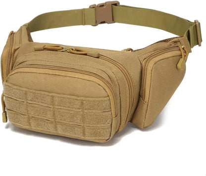 Waterproof Tactical Fanny Pack Concealed Carry Waist Bag with Molle System EDC Pouch for Outdoor Sports Traveling