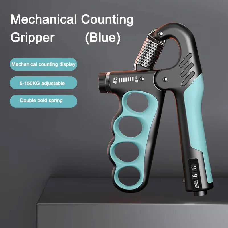 Adjustable Hand Grip Strengthener with Mechanical Counter